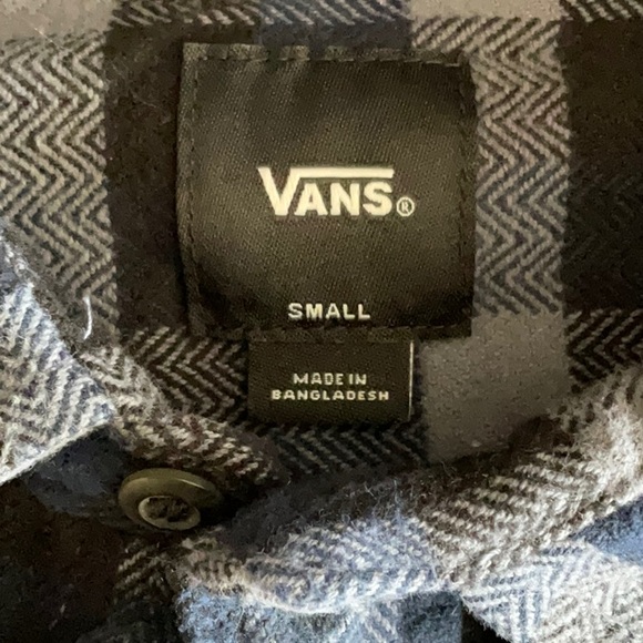 Vans men’s button up flannel navy - Picture 7 of 7